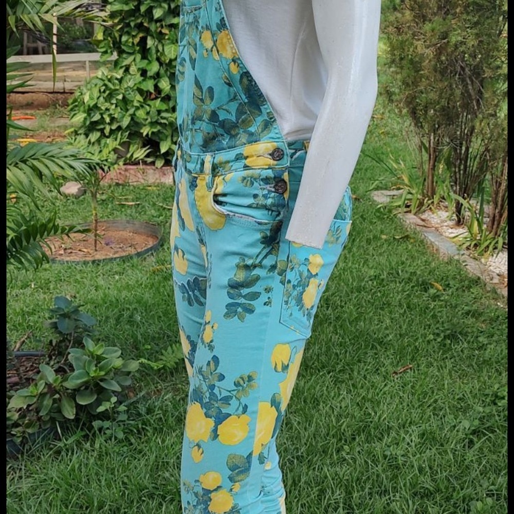 Farm Rio denim jumpsuit overalls - Picture 4 of 5